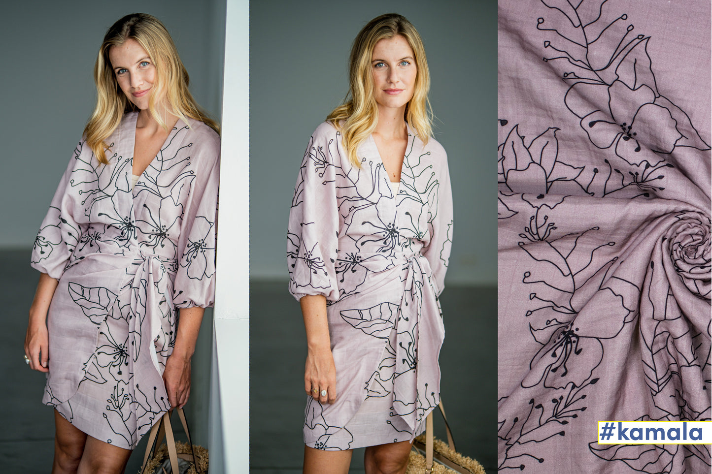 Musselin bedruckt Blumen